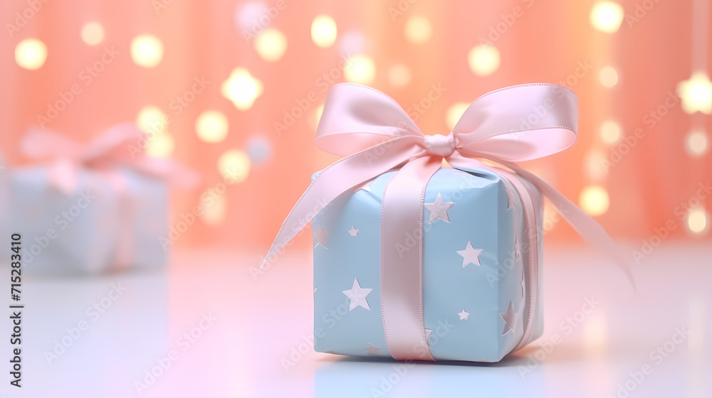 Fototapeta premium Gift box background, black friday sale, birthday, children's day, valentine's day and wedding gift background