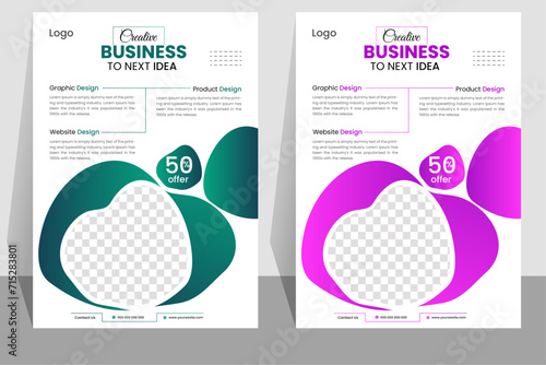 modern business flyer design template. vector template. editable.