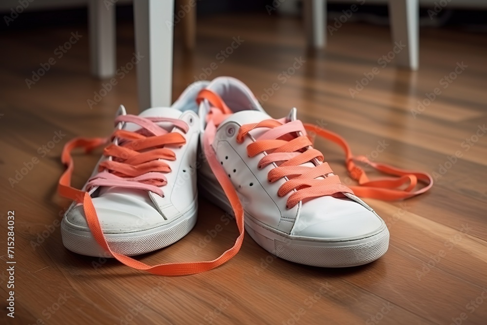 a pair of children's shoes against the background of the room, sneakers, childhood, gift, clothing store, outfit, baby, child, kindergarten, space for text, footwear, laces, pastel a pair of children's shoes against the background of the room, sneakers, childhood, gift, clothing store, outfit, baby, child, kindergarten, space for text, footwear, laces, pastel