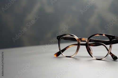 Glasses lie on a white background