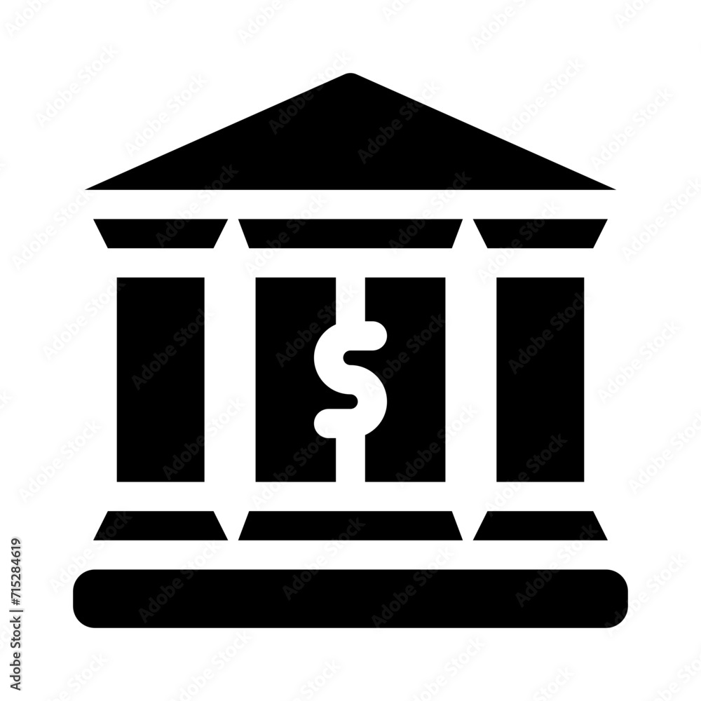 bank glyph icon