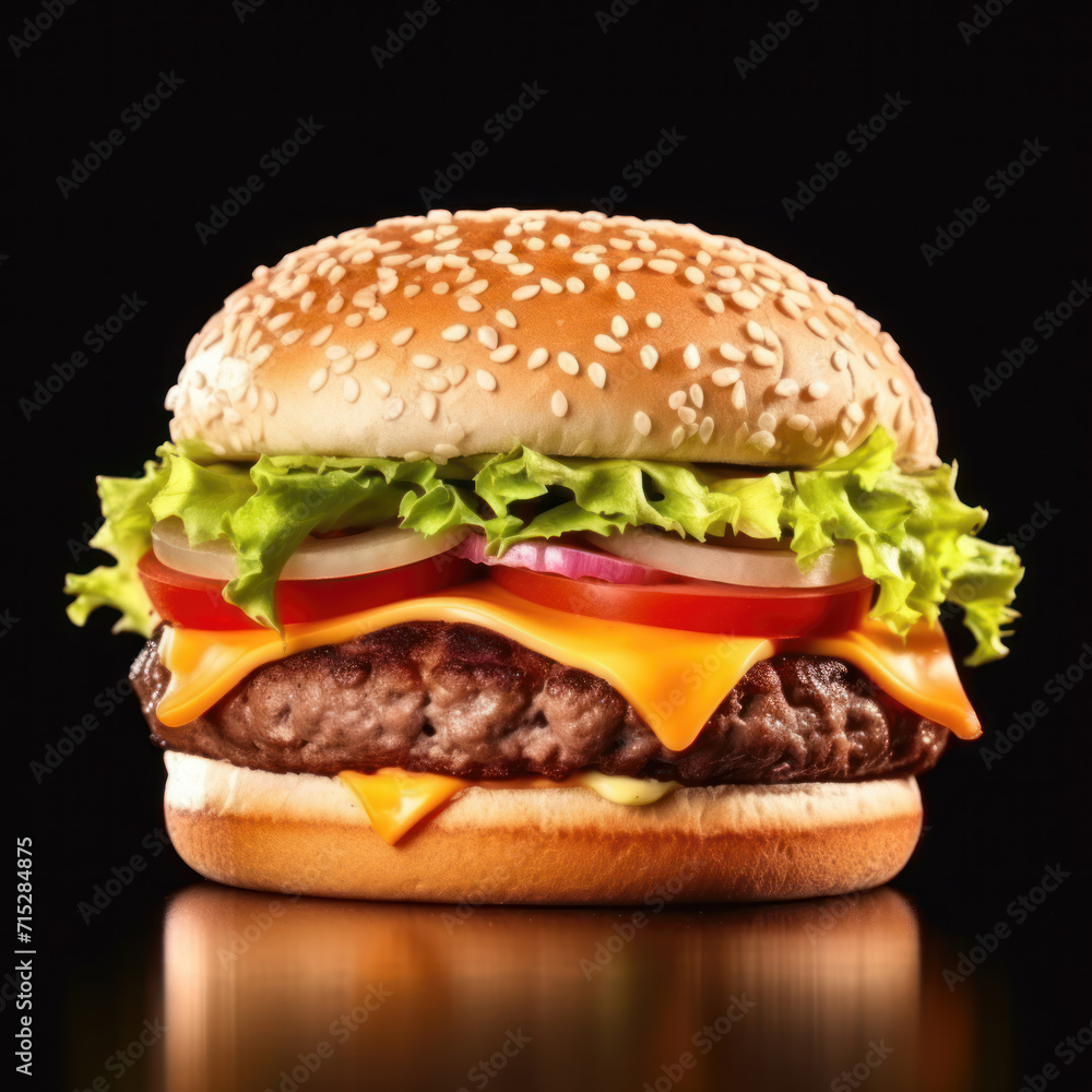 Classic hamburger stock photo, isolated in white. Classic hamburger stock photo, isolated in white.