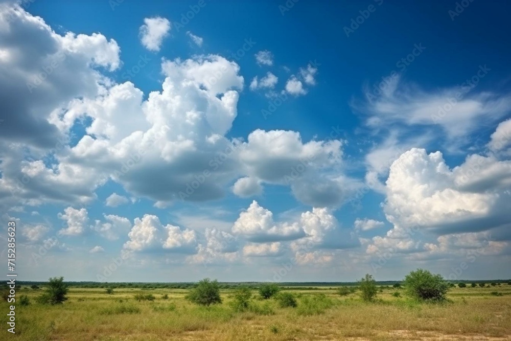 Sky and clouds scenery. Generative AI