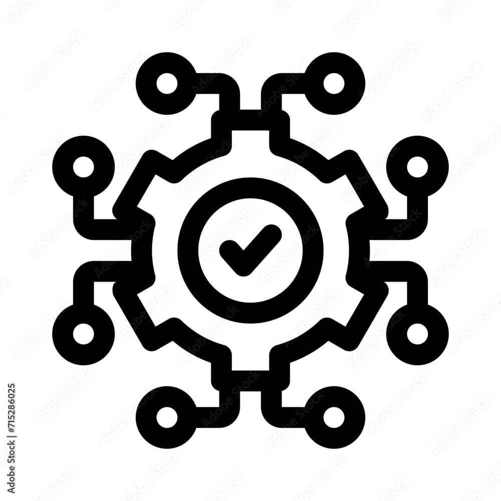 automated line icon automated line icon