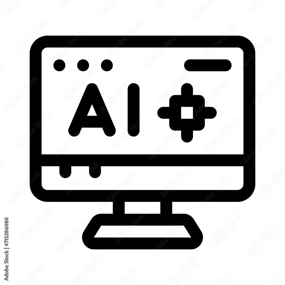 computer line icon computer line icon