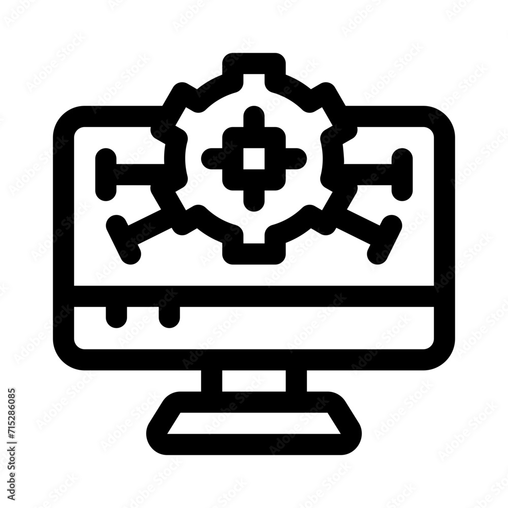 machine learning line icon machine learning line icon