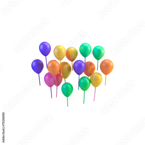 balloons isolated on white