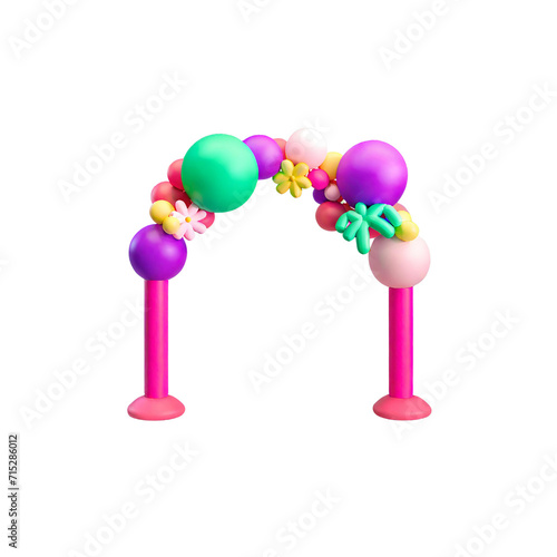 balloons isolated on white