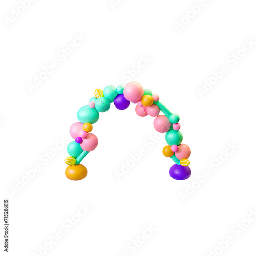 balloons isolated on white