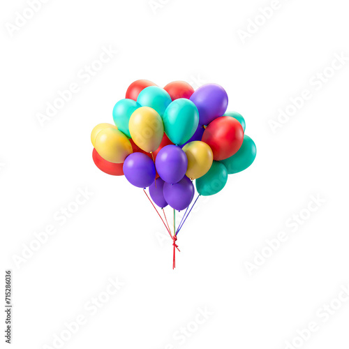 colorful balloons isolated on white