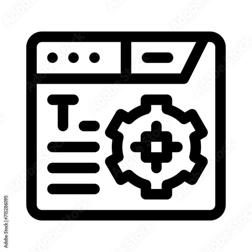 text generator line icon