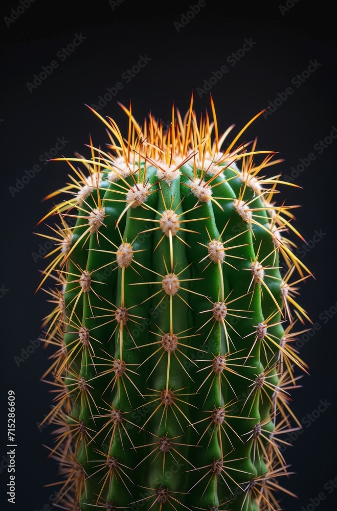 cactus on a black background cactus on a black background