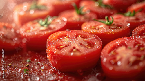 Fresh red tomato falling into water , tomato dropping in water splashes