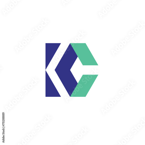 Letter KC Initial Logo Vector