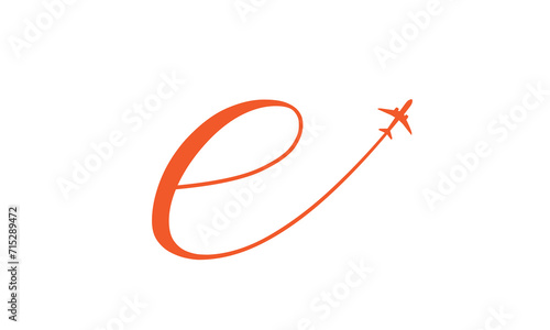 E letter with Creative Air Travel Logo Design Air Travel Logo Design Template. tour and travel logo design