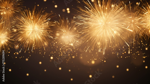 Beautiful fireworks background at night for holiday decoration