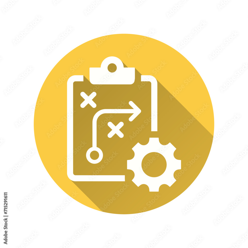 Strategy flat icon with long shadow for graphic and web design. Strategy flat icon with long shadow for graphic and web design.