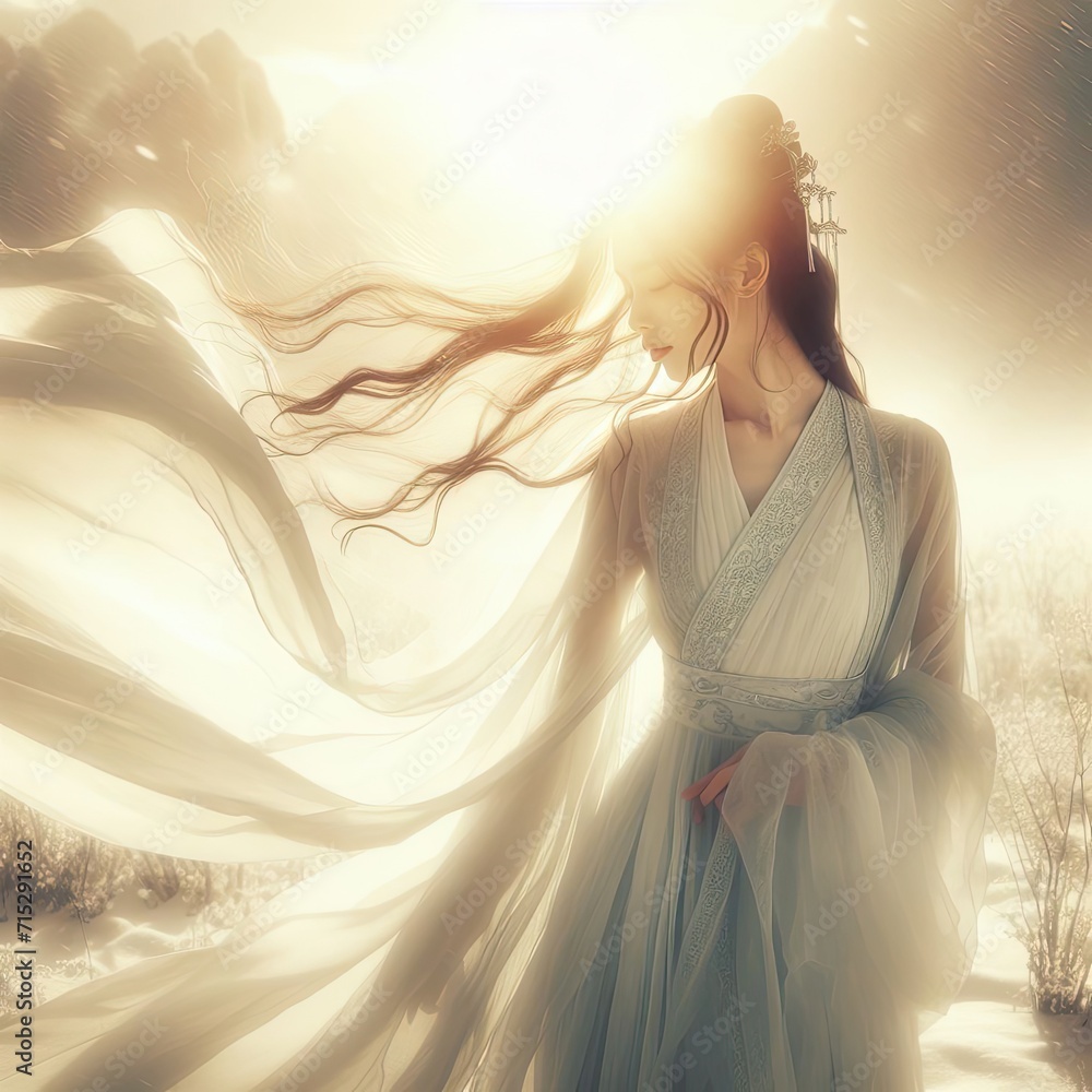 Classical Chinese beauty in the snow with Generative AI. Classical Chinese beauty in the snow with Generative AI.