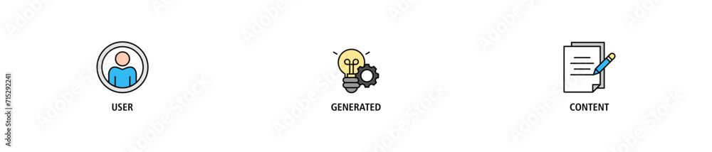 UGC banner web icon set vector illustration concept for user-generated content with icon of people, network, process, engine, click, internet, website, archive and browser UGC banner web icon set vector illustration concept for user-generated content with icon of people, network, process, engine, click, internet, website, archive and browser