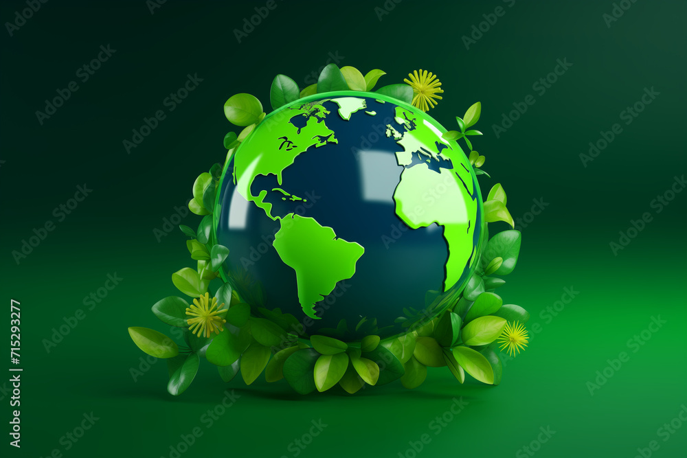 World environment and earth day concept with globe, World environment and earth day concept with glass globe and eco friendly environmen Earth day concept on white background, World environment day. G