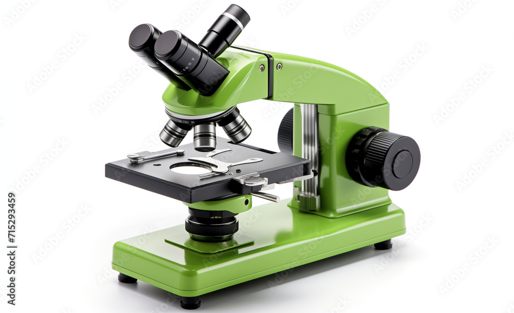 microscope isolated on white, Microscope isolated on white background, Generative Ai