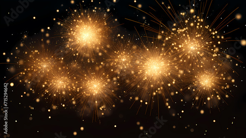 Beautiful creative holiday background with fireworks and sparkles