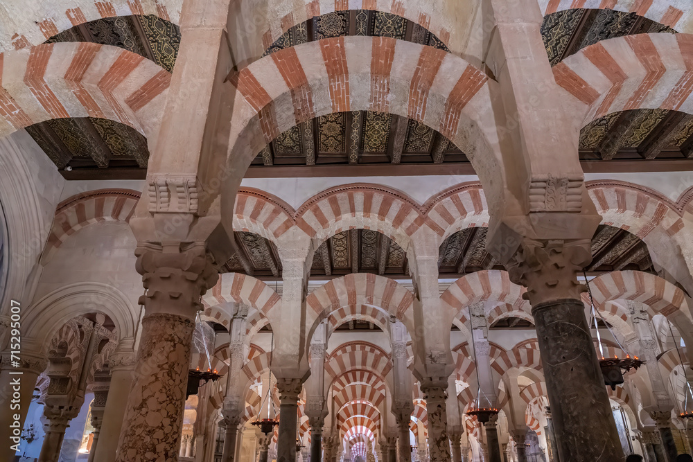 Inside the mosque-cathedral of Córdoba