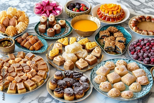 Diverse Ramadan Sweets Montage.