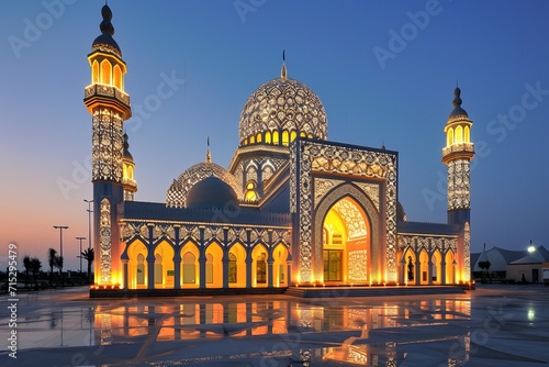 Beautifully Lit Mosque Patterns,