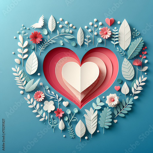heart with flowers