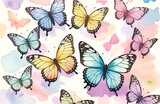 Watercolor butterflies 