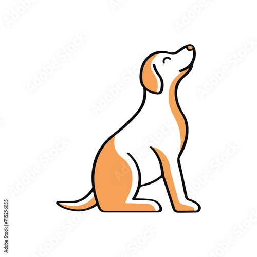 Simple Dog Logo Design Vectors.