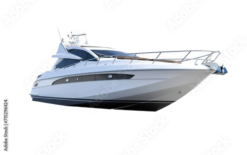 Power Boat on White on a transparent background