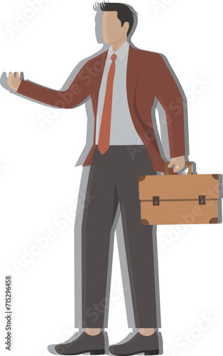 Portrait of a Businessman with multiple exposures