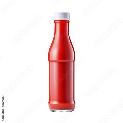 Isolated red wine bottle with transparent glass, containing a fresh and healthy alcoholic beverage