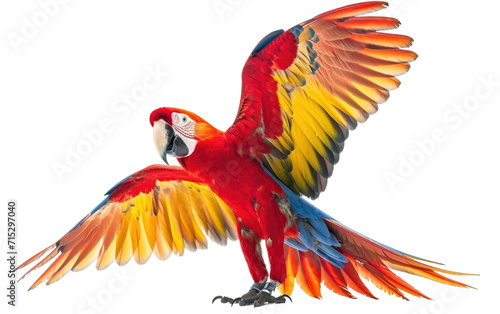 Red Macaw Bird on White on a transparent background © Umer Ejaz