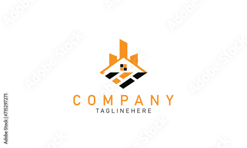 Set of logos of ceramic tiles Tile Roofing Logo Design Template Vector logo of tiles, floors and repairs
