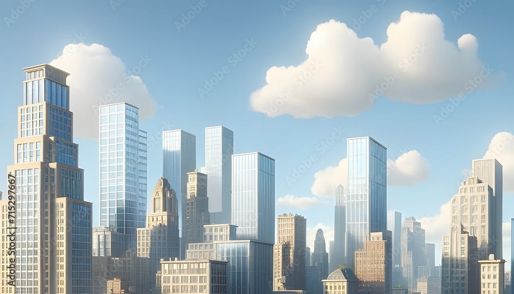 Obraz premium Skyward Dreams: The Vertical City Generative AI.