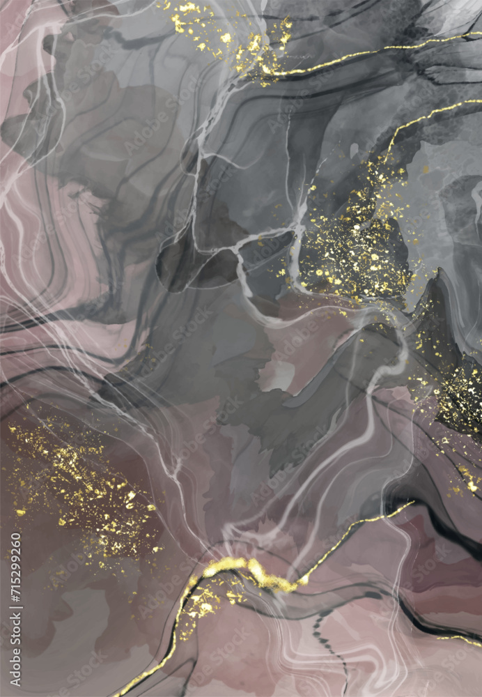 Obraz premium Vector black pink banner. Hand drawn abstract paint brush stroke.