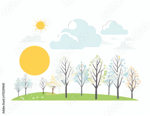sunny weather on spring season for greeting cards  posters  or social media