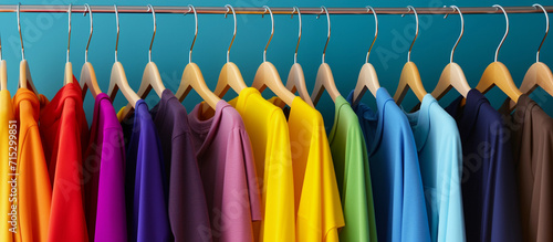 Clothes hang on hangers. Closet Staples: Hangers with Transparent Background