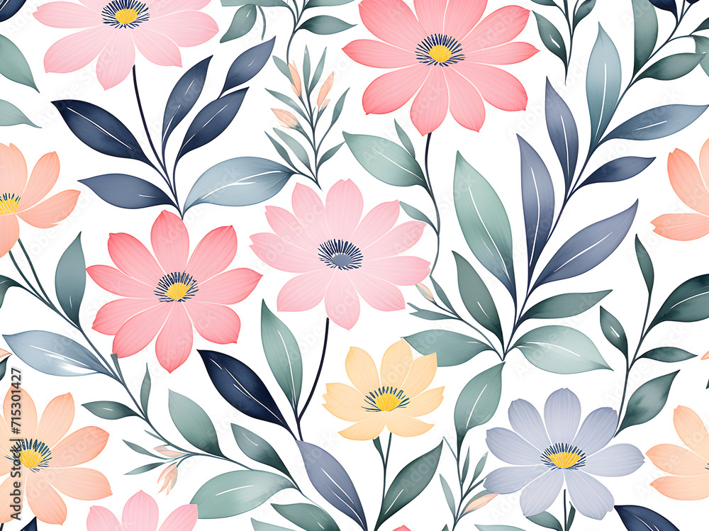 floral-pattern-with-minimalist-design-pastel-hues-dominating-seamless-for-wallpaper-use