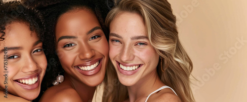 Beautiful women in beige