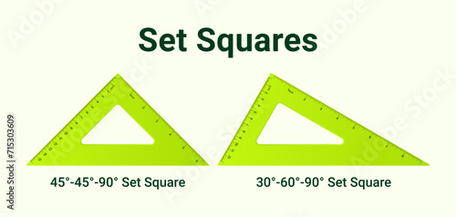 Foto Set Squares Vector Illustration