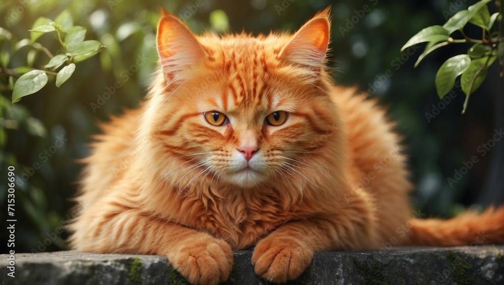 Fototapeta premium A lovely and adorable orange cat