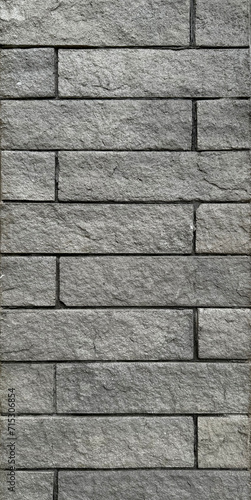 Grey brickwall andesite stone seamless texture for outdoor wall panel finishing. photo