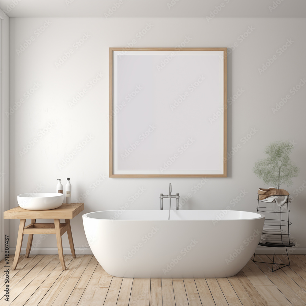 Modern home mockup interior background, 3d render Modern home mockup interior background, 3d render