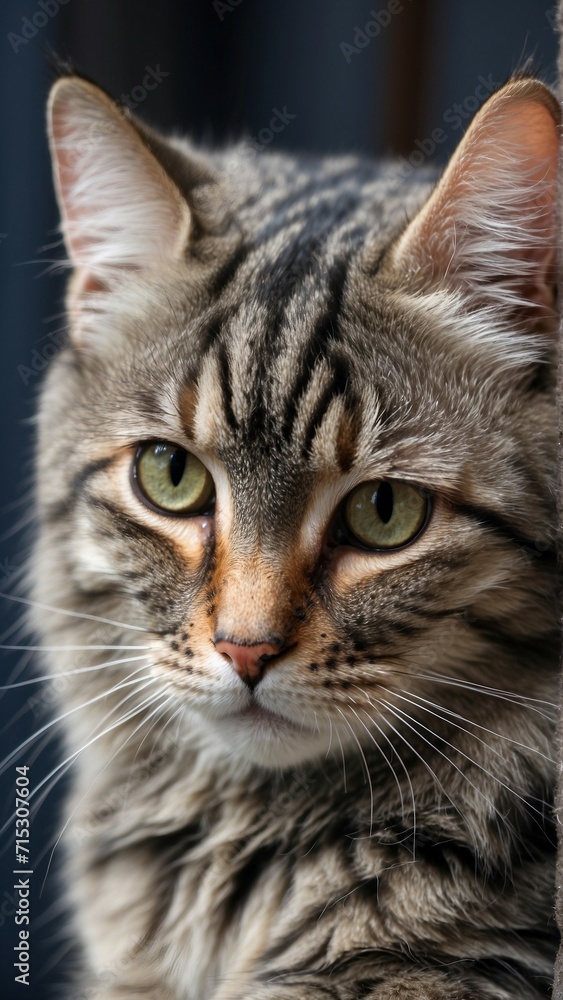 A close-up portrait capturing the beauty of a cat A close-up portrait capturing the beauty of a cat