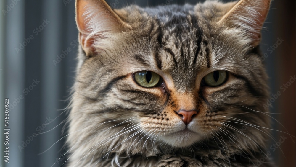 A close-up portrait capturing the beauty of a cat