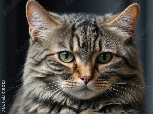 A close-up portrait capturing the beauty of a cat